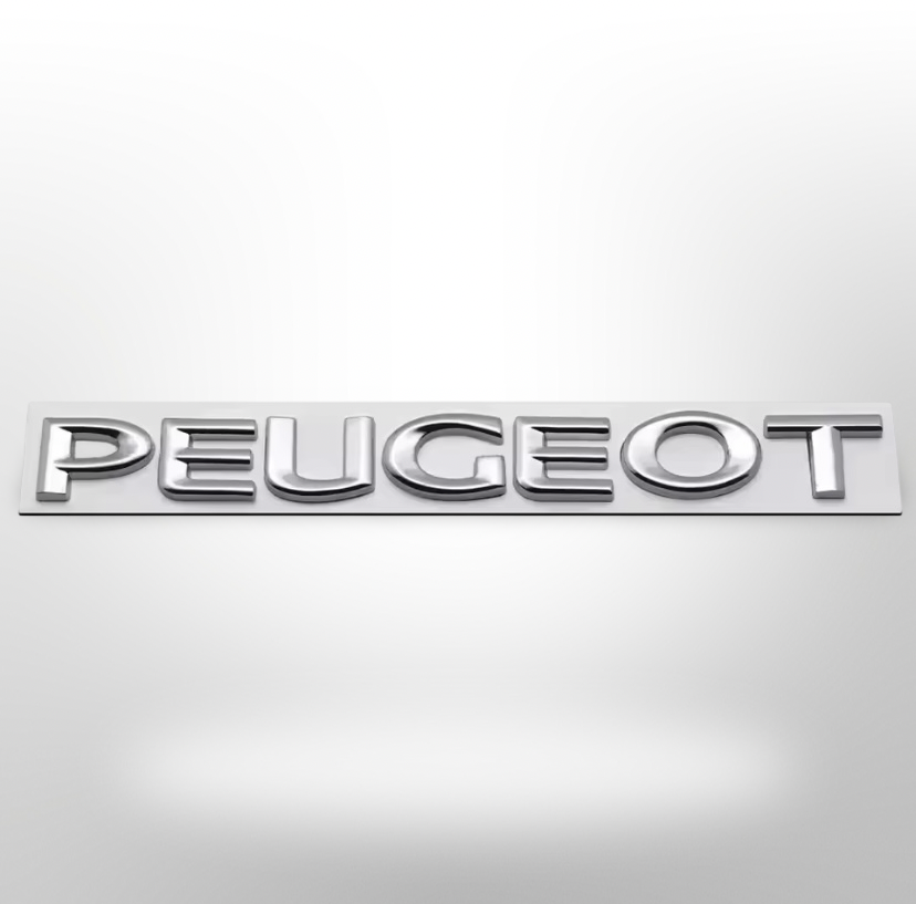 Logo Peugeot Noir/Argent